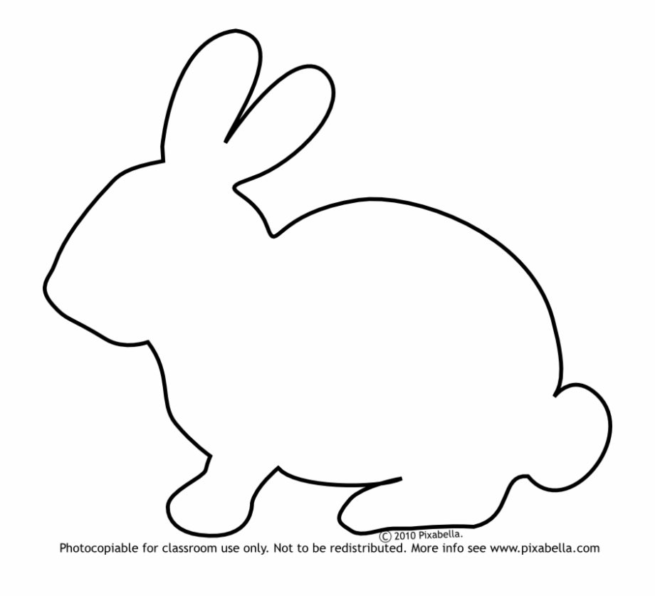 rabbit black and white clip art