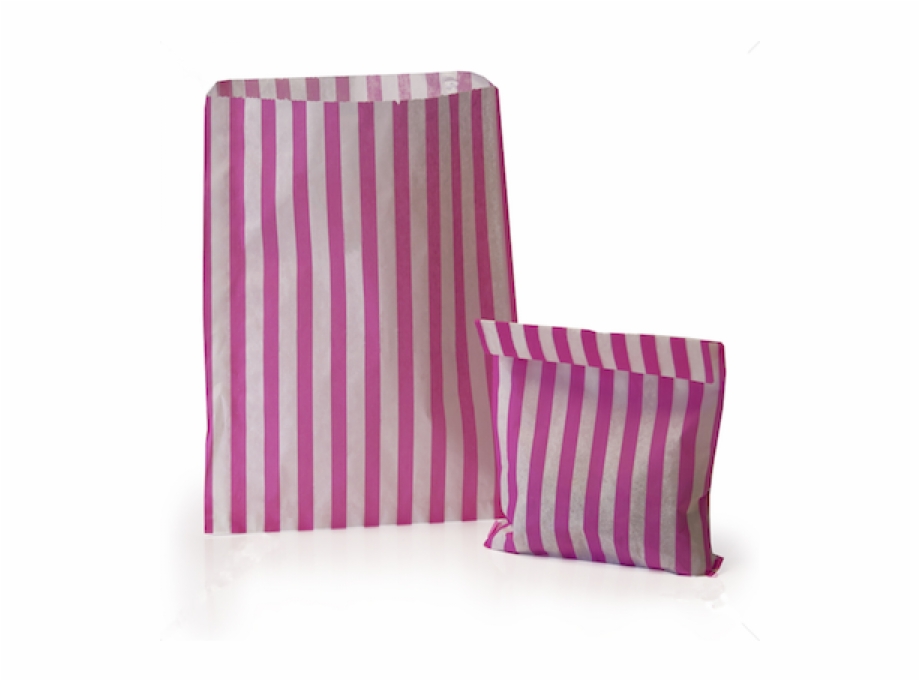 Pink Stripe Candy Bags