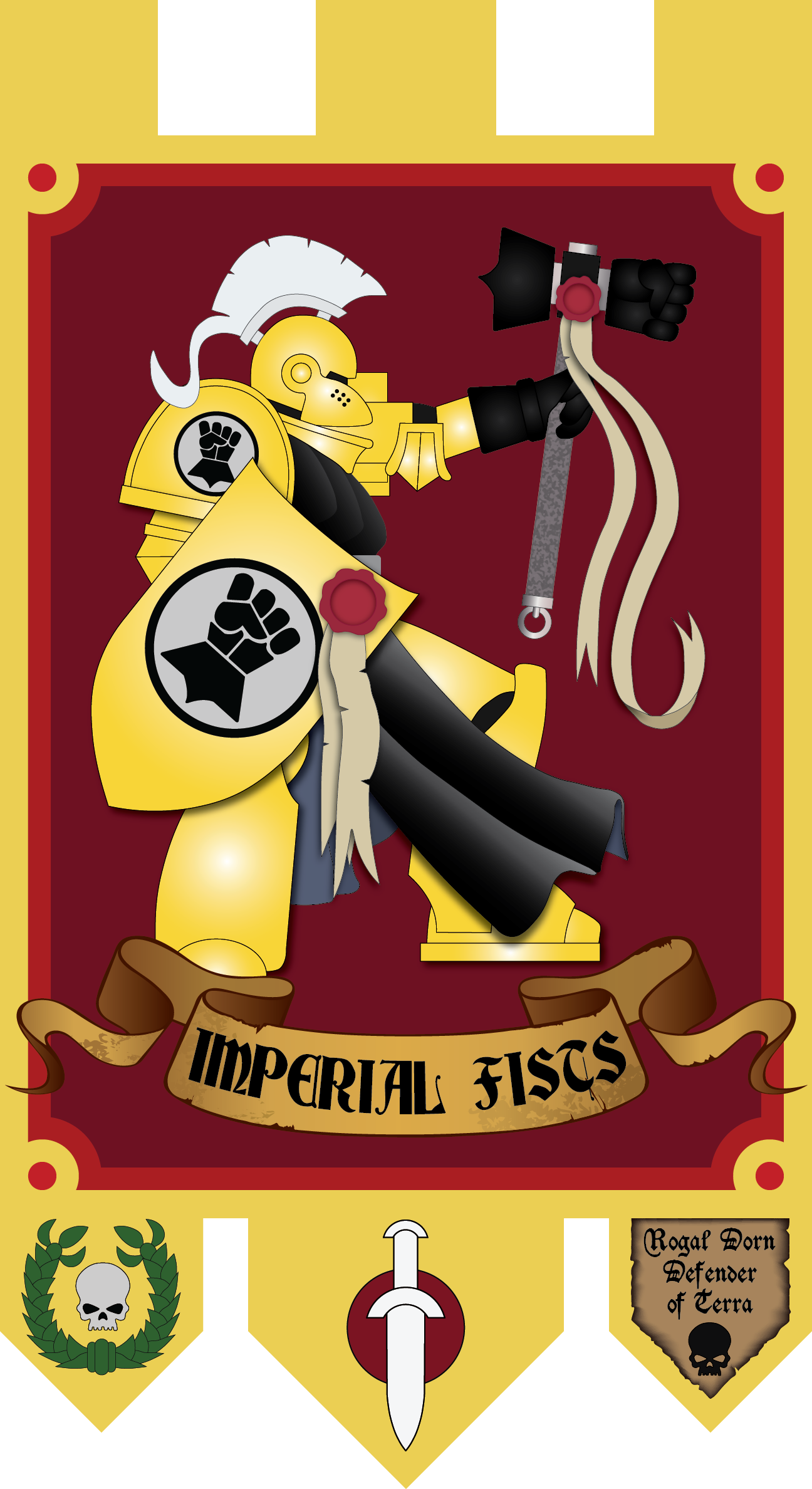 Imperial Fists Knight Cartoon
