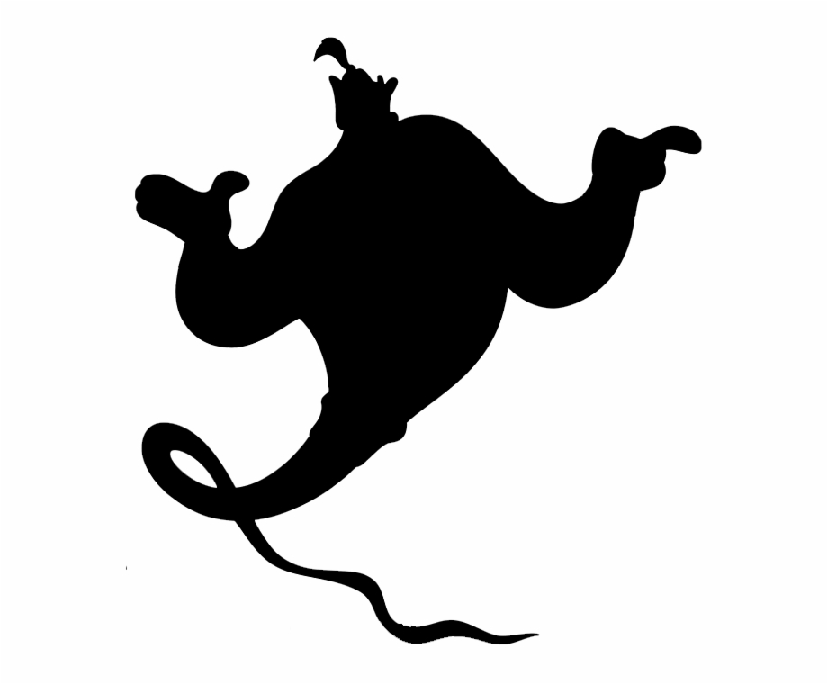 Aladdin Genie Disney Genie Silhouette - Clip Art Library