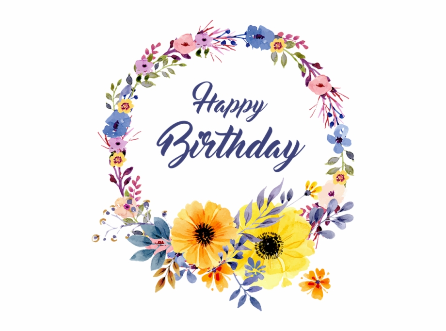 Floral Png And Happy Birthday Background Png