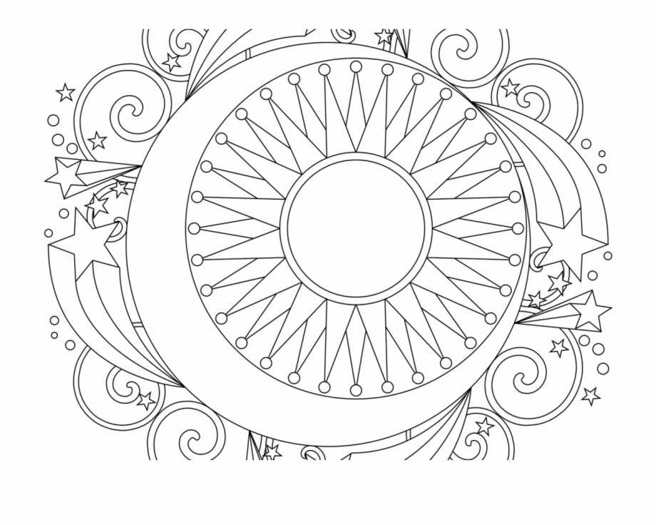 mandala space coloring pages
