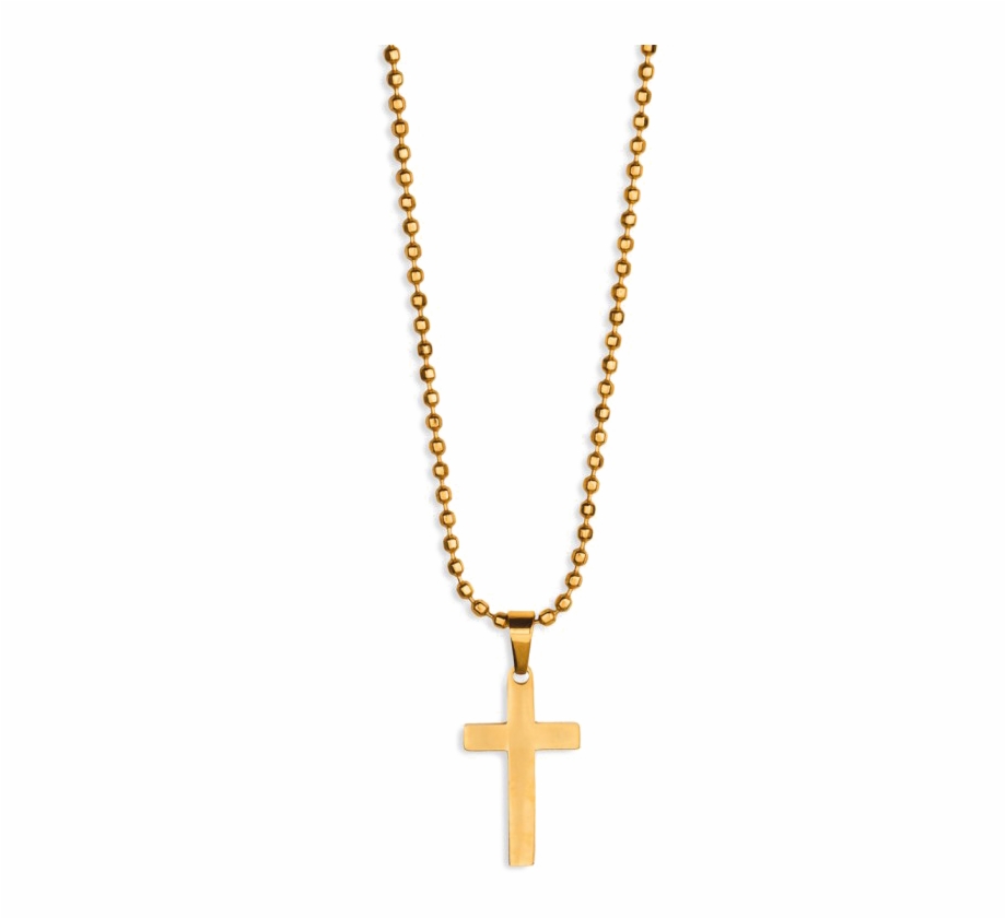 gold cross chain png
