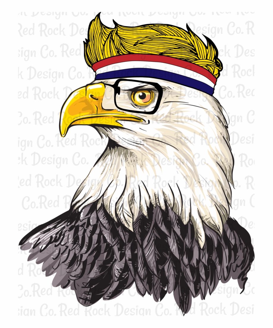Trump Eagle With Hair Bald Eagle Head Png