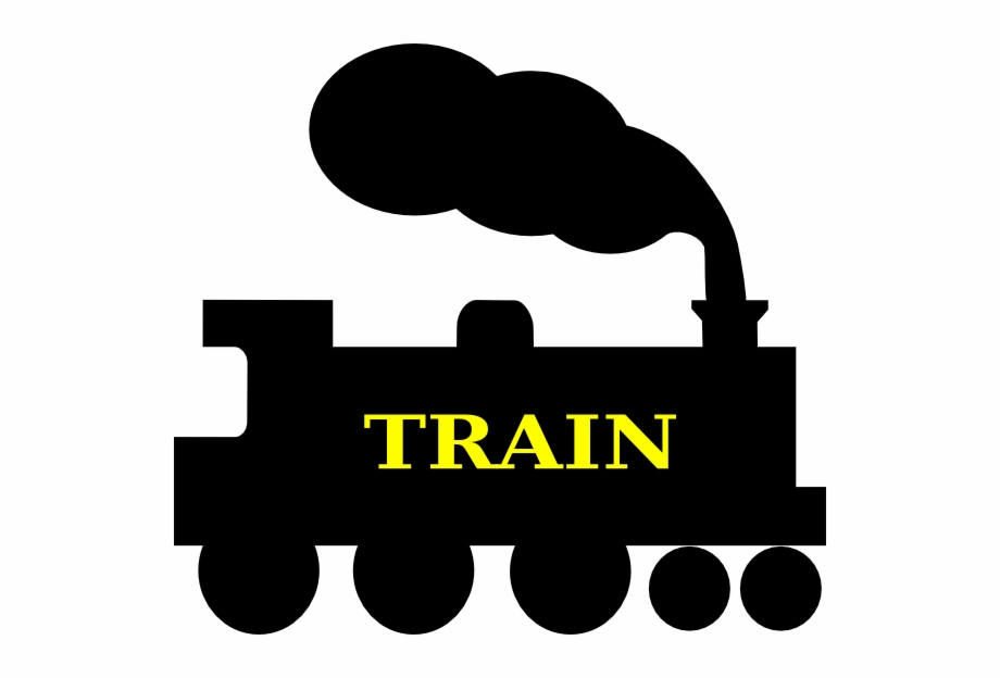 Silhouette Of Steam Train