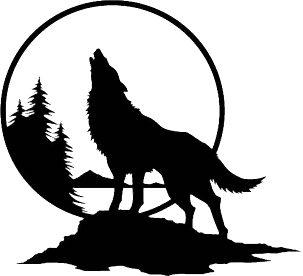 howling wolf silhouette tattoo

