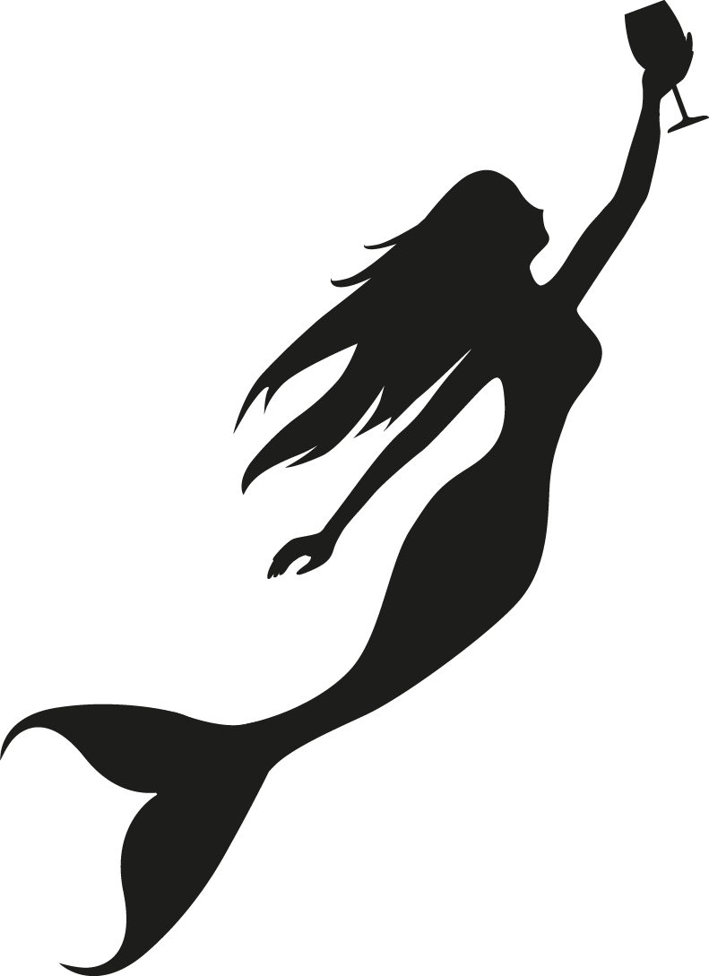 silhouette mermaids transparent background
