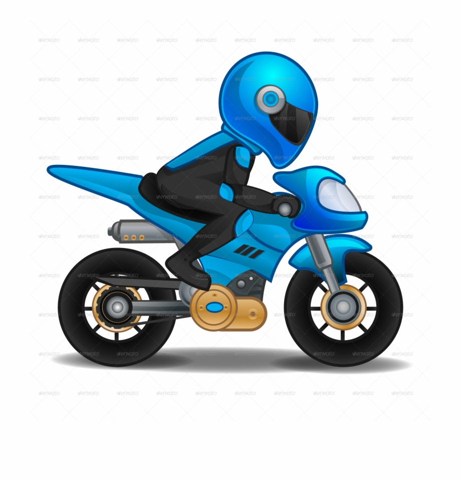Vector Bike Transparent Motorbike Cartoon With Transparent Background