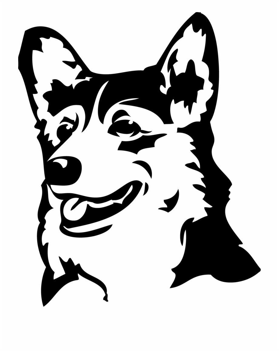 Stencil Animal Dog Stencil Corgi Tattoo Pitbull Corgi