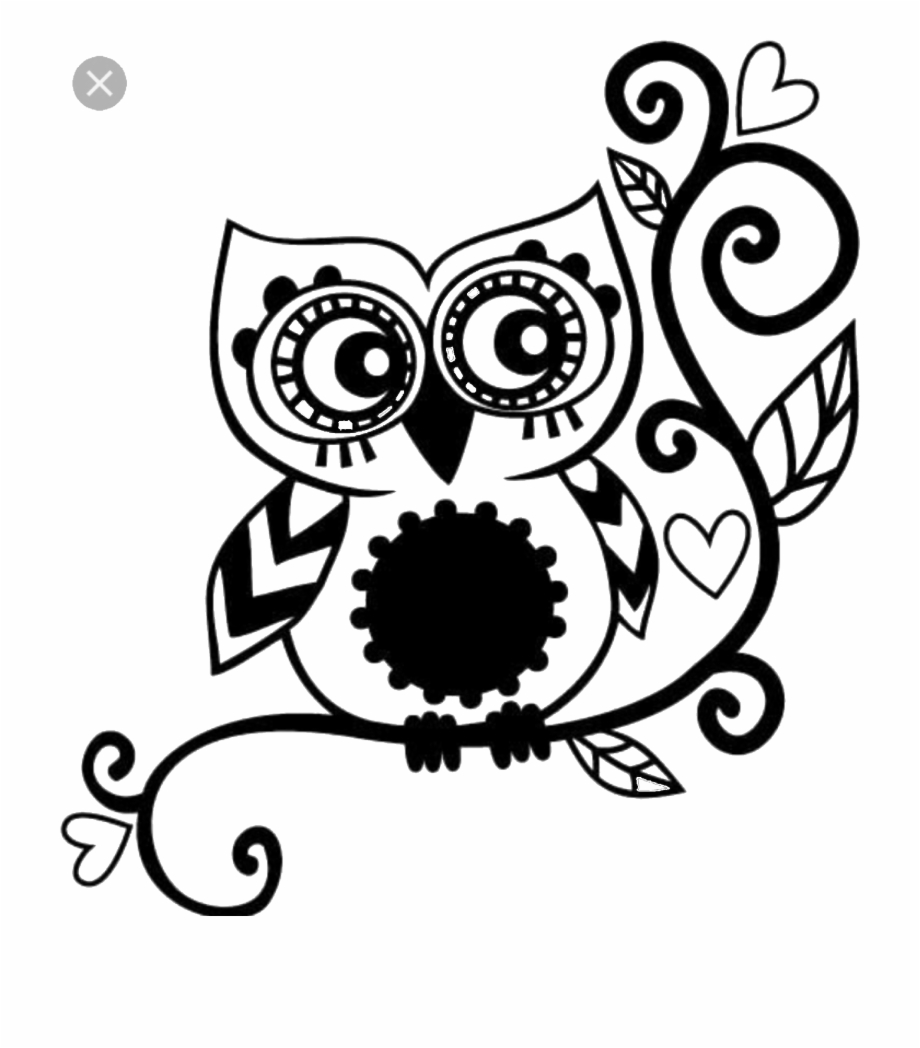 Owl Stencil Machine Silhouette Portrait Owl Family Owl