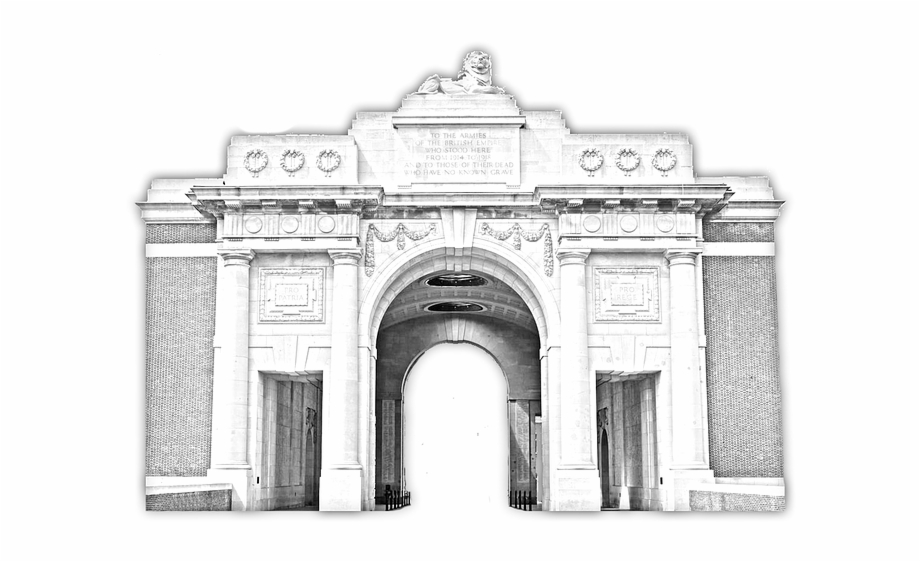 Menin Gate Memorial Pencil Sketch Triumphal Arch