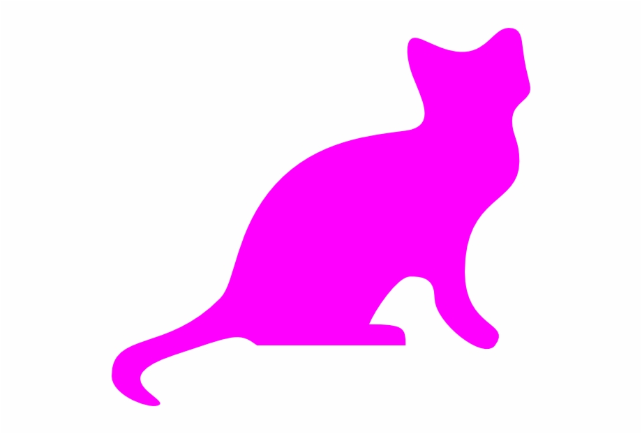 Purple Cat Silhouette Clip Art Cat Silhouette