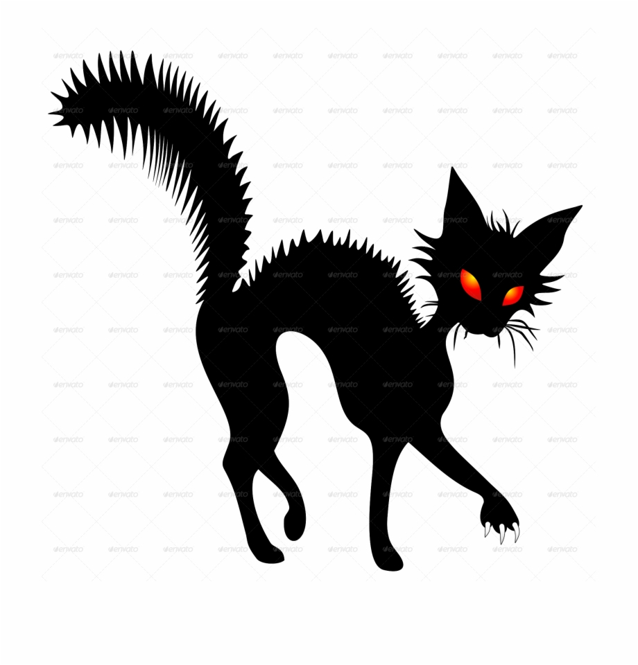 Black Cat Silhouette Graphics Halloween Pinterestde Clipart Halloween