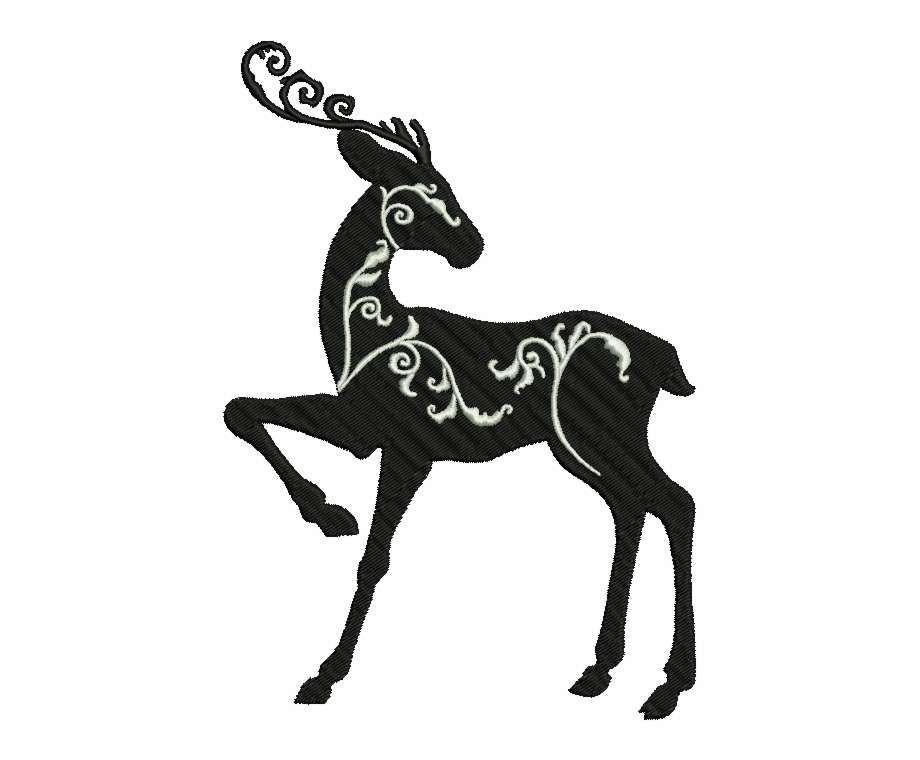 reindeer clipart christmas silhouette
