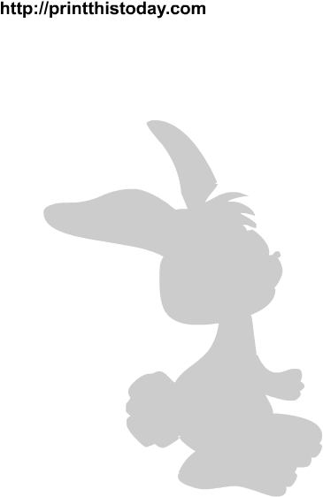 The Cutest Rabbit Stencil Silhouette