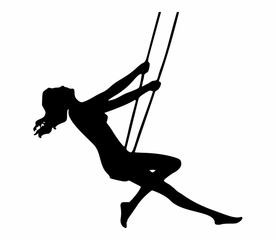 Girl On Swing Clipart