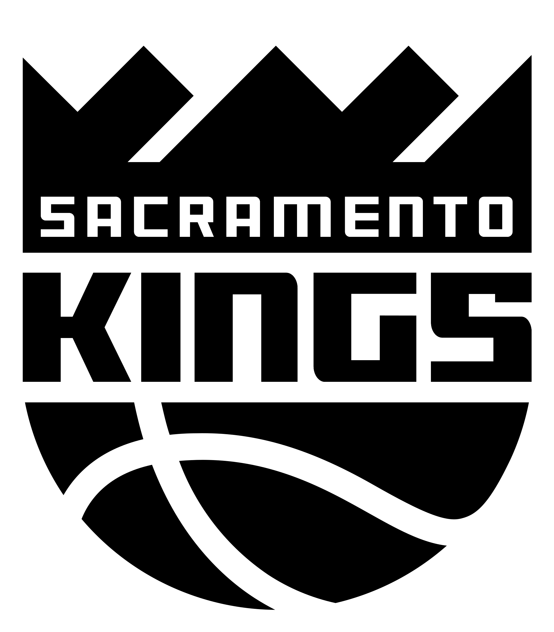 Sacramento Kings Logo Black And White Emblem