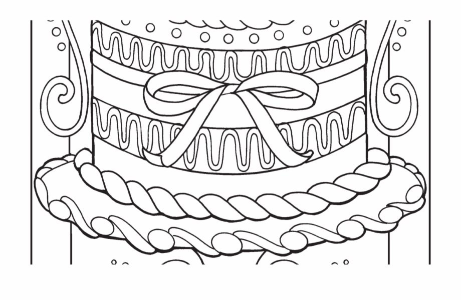 Cake Coloring Pages Birthday Printable Awesome Wedding Adult