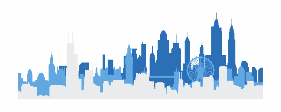 new york skyline blue clipart
