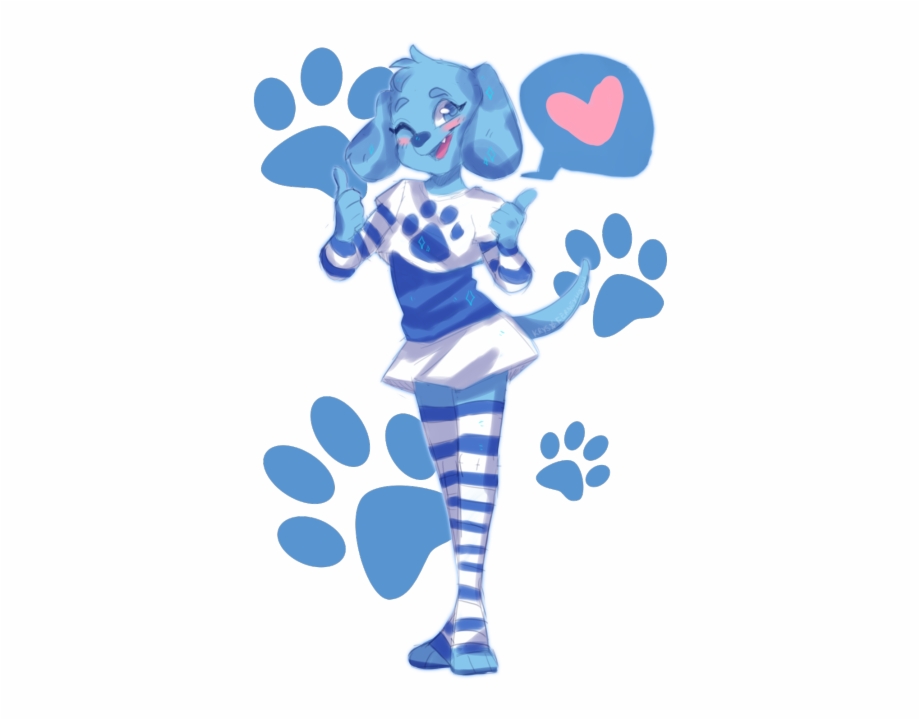 Blues Clues Paw Print Clipart Blue From Blues