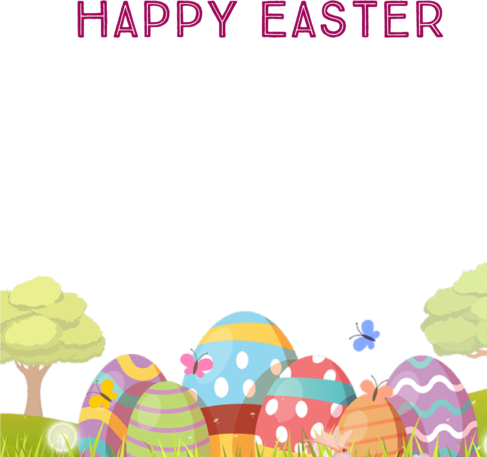 5 Designs Of Easter Eggs Facebook Frames Free