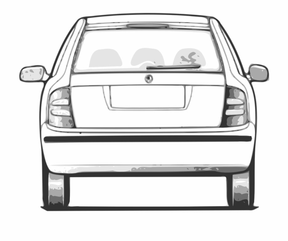 Car Back Side Drawing Clip Art Library