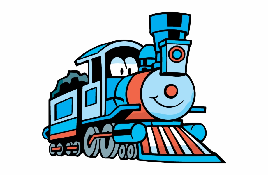 Cute Toy Train Old Engine Locomotive Design Element - Clip Art Library