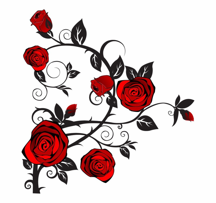 Rose With Thorns Tattoos Valentine Gift Voucher Template