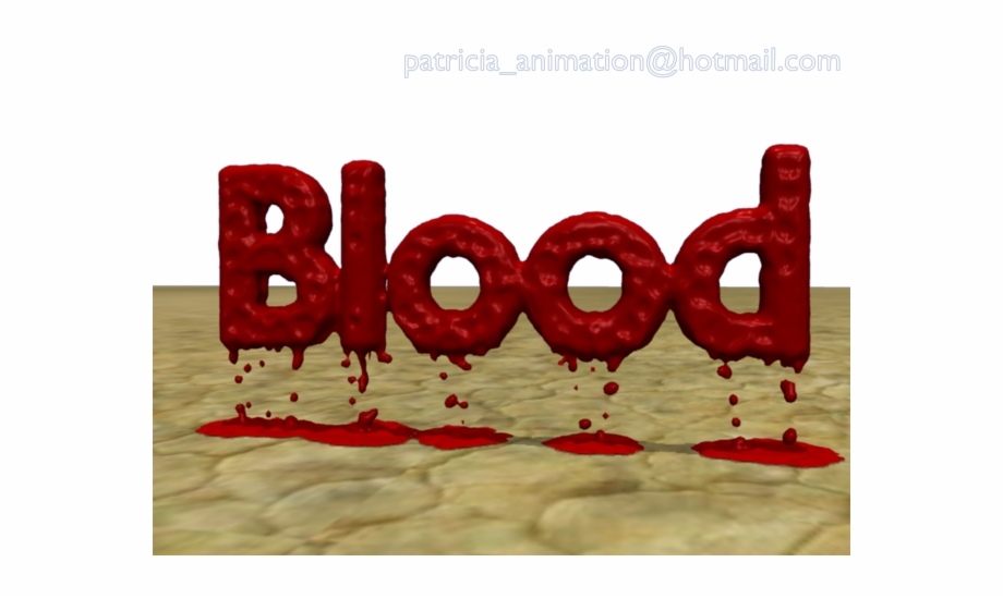Blood Dripping From Text 3D Animation Blood Animations