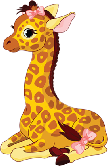 Giraffe Cartoon Png Giraffe With A Bow