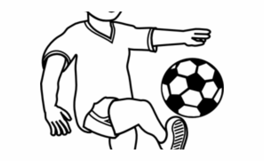 Soccer Clipart Outline Play Soccer Clipart Black And