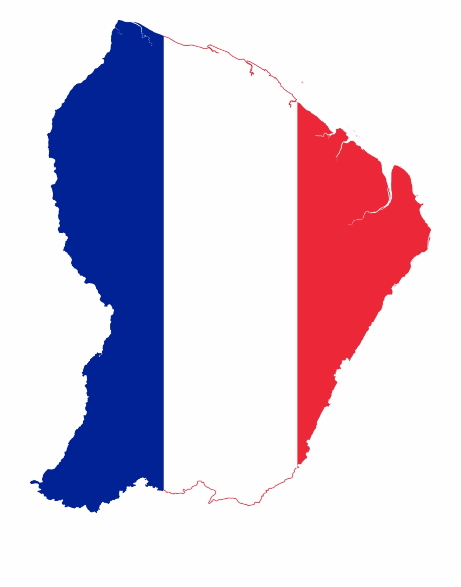 Flag Map Of French Guiana French Guiana Flag