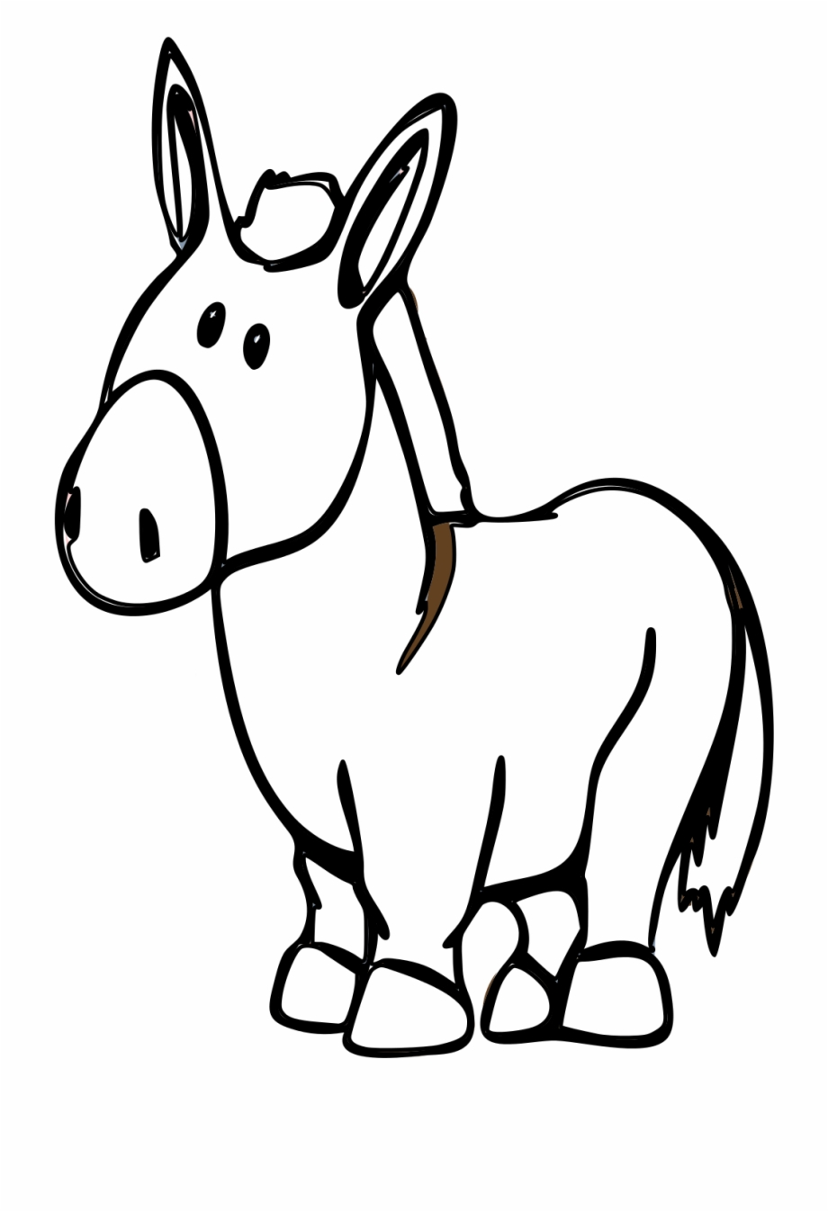 Drawing Donkey Cartoon Cartoon Donkey Black And White