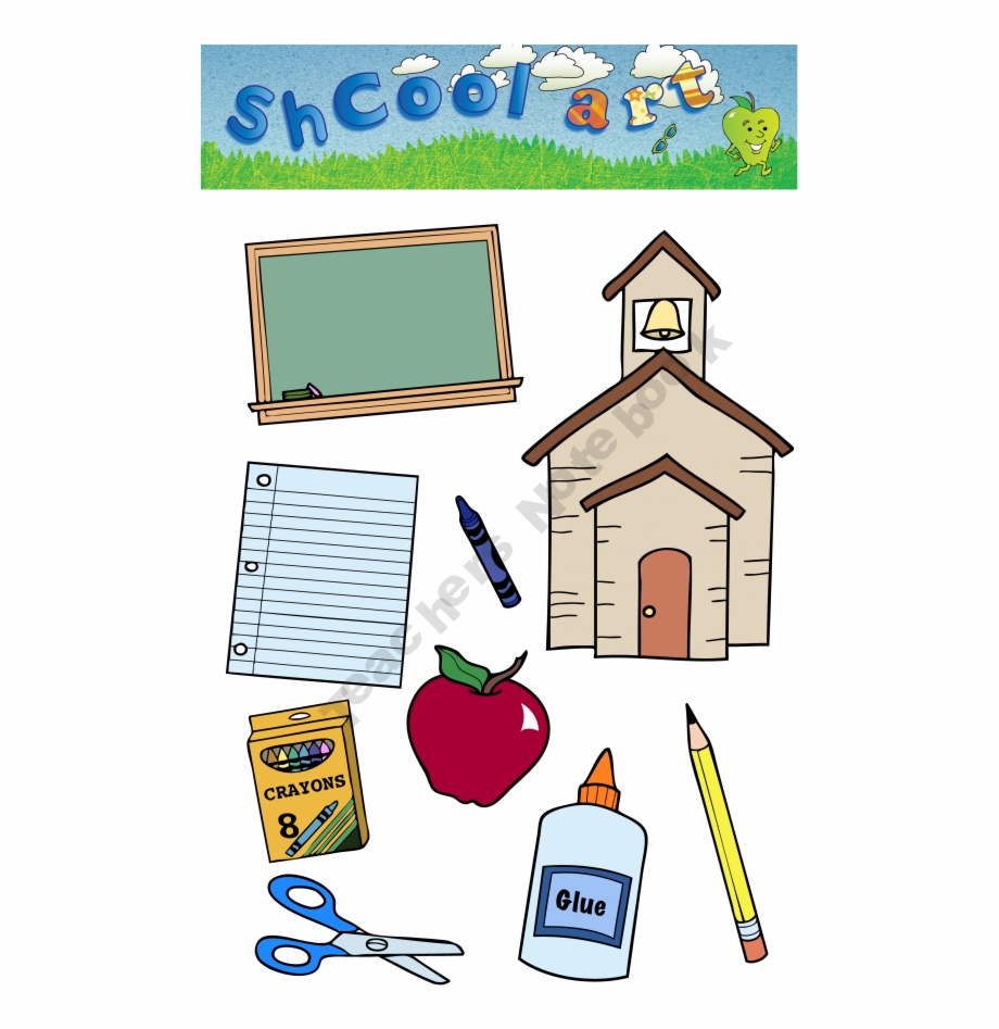 School Clip Teaching Supply Teacher Cartoon Supplies