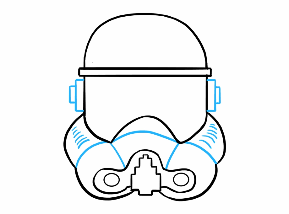 How To Draw Stormtrooper Helmet Stormtrooper Helmet Drawing