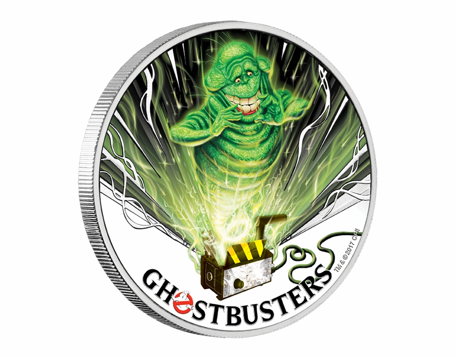 2017 1Oz Ghostbusters Silver Coin Slimer