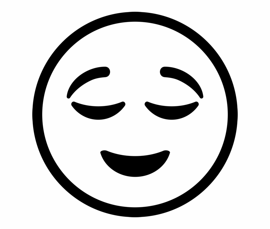 Happy And Chill Emoji Rubber Stamp Emoji On