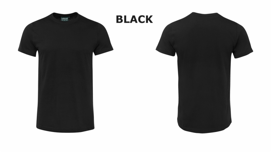 plain black t shirt front