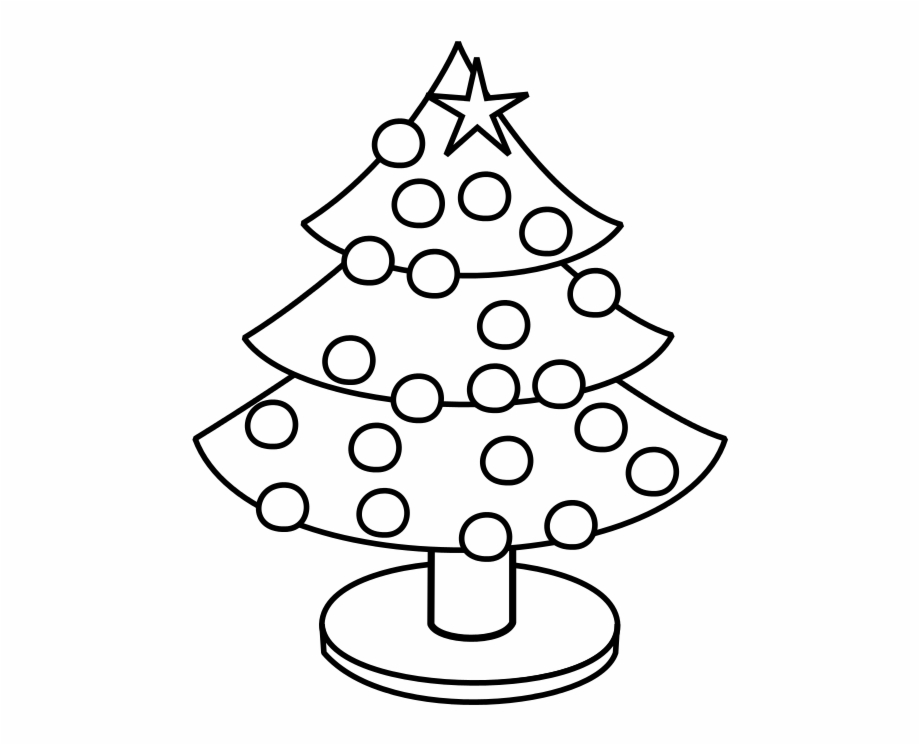 Simple Christmas Tree Coloring Pages Christmas Tree Coloring