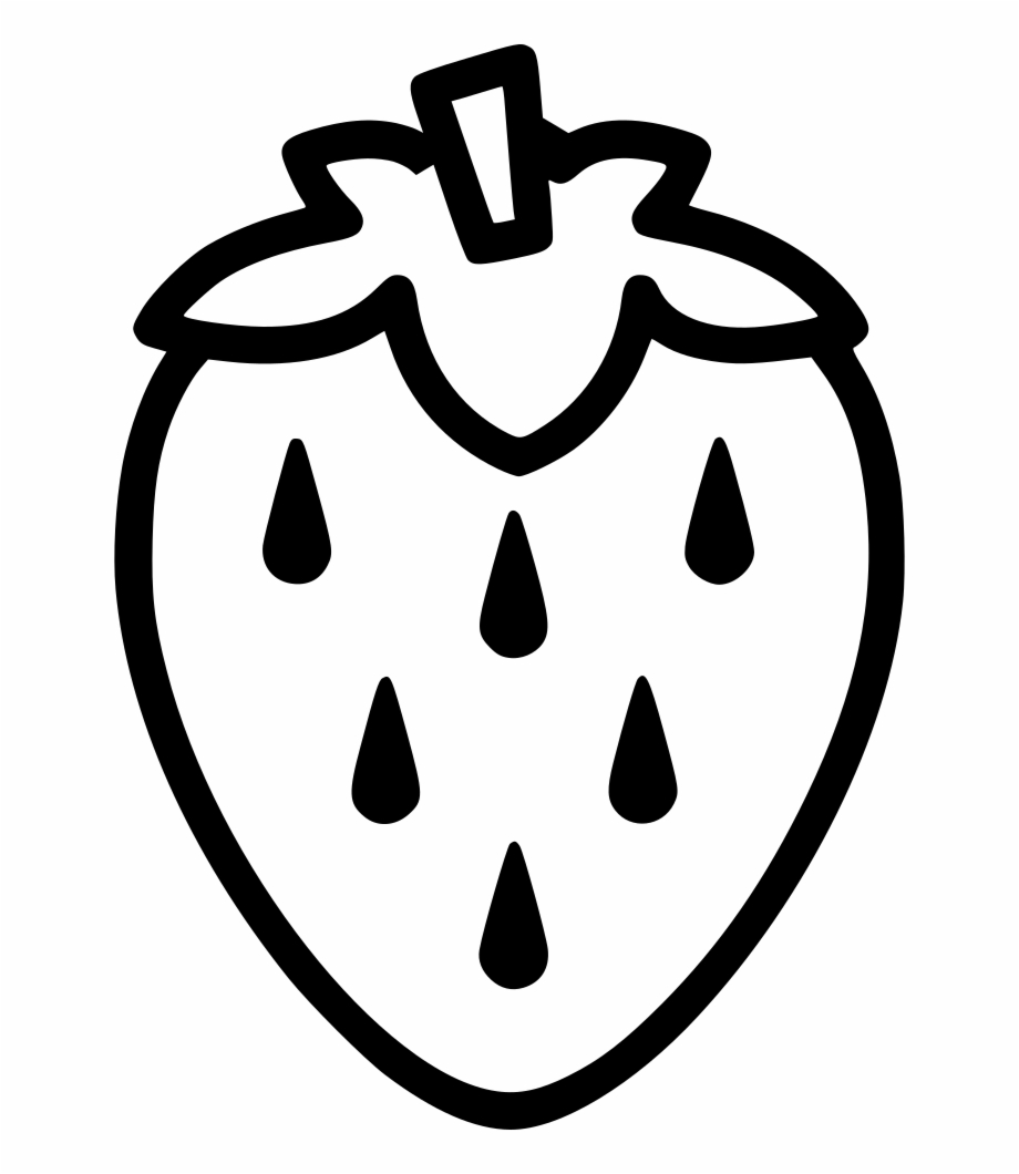 strawberry clipart black and white png
