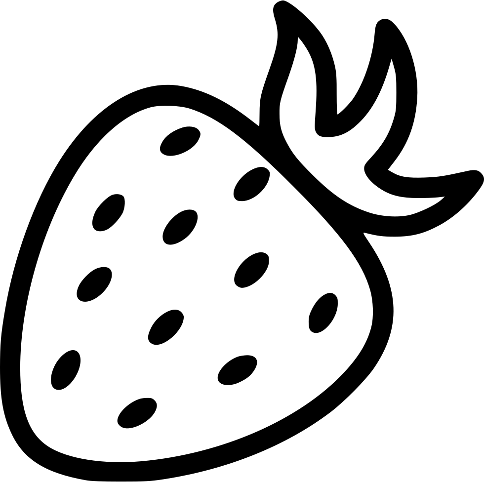 Png File Strawberry Black And White Png
