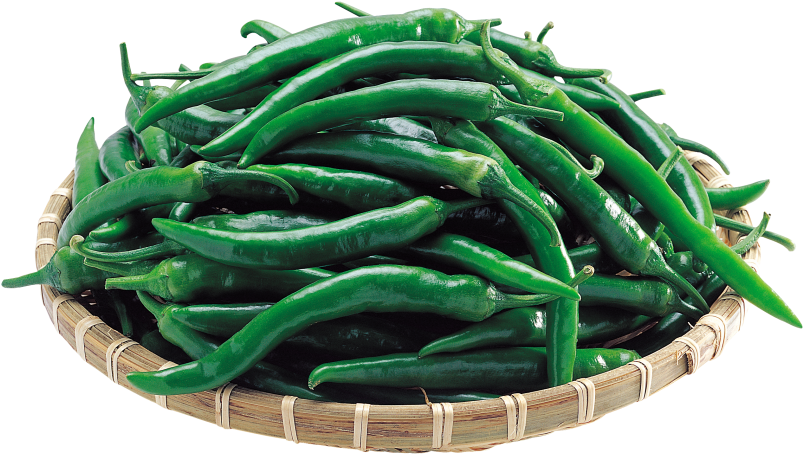 Peppers In Basket Green Bean
