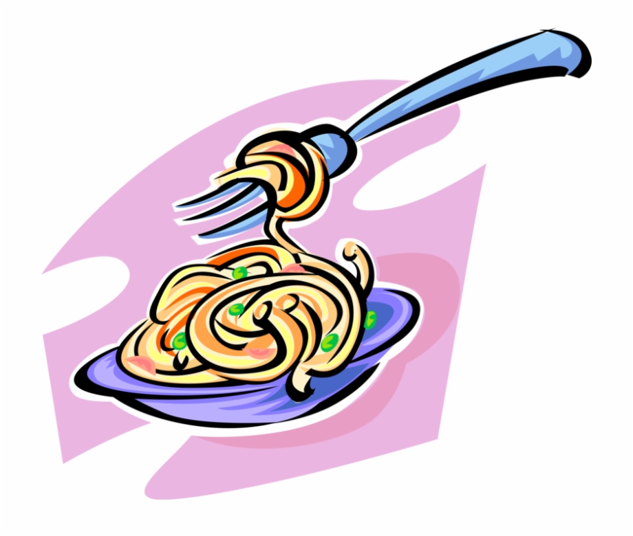 Vector Illustration Of Italian Cuisine Spaghetti Pasta 