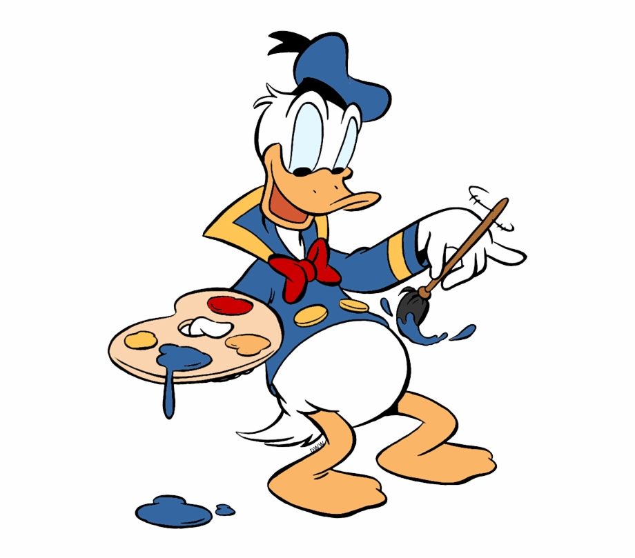 Donald Painting Himself Donald Duck