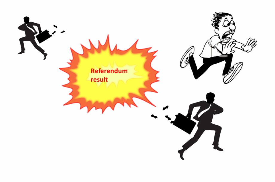 Running Away From Brexit Explosion Clipart Png