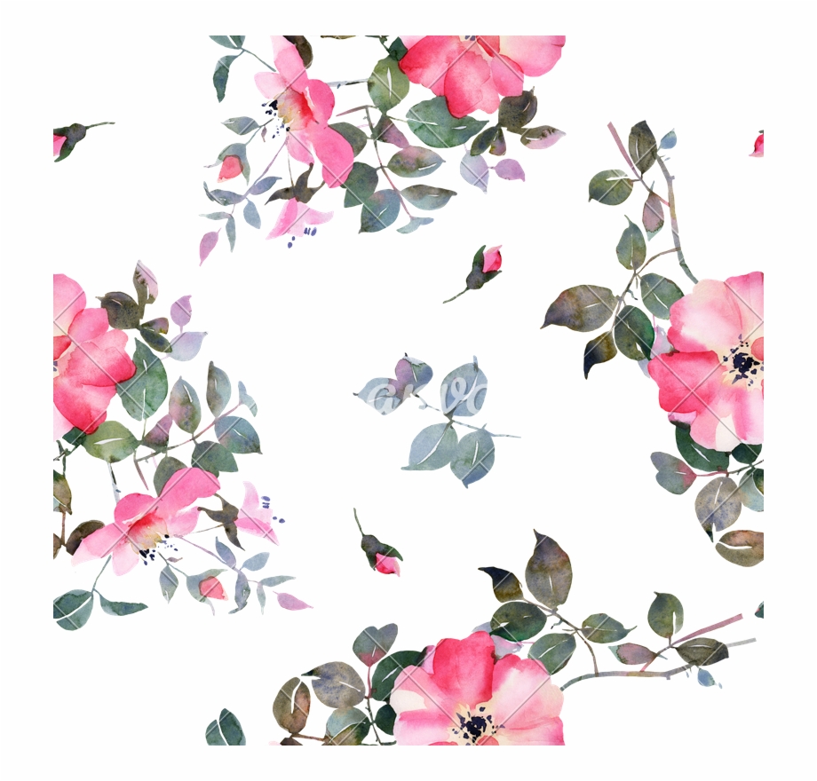 Transparent Pattern Rose Pattern Watercolor Flower Png