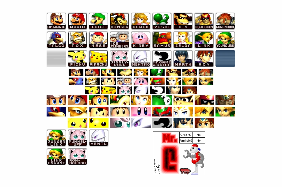 Character Icons Super Smash Bros Melee Character Icons