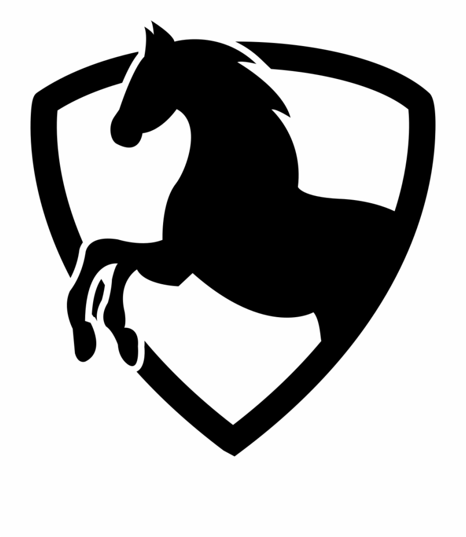 Shield Outline Png Black Horses Icon