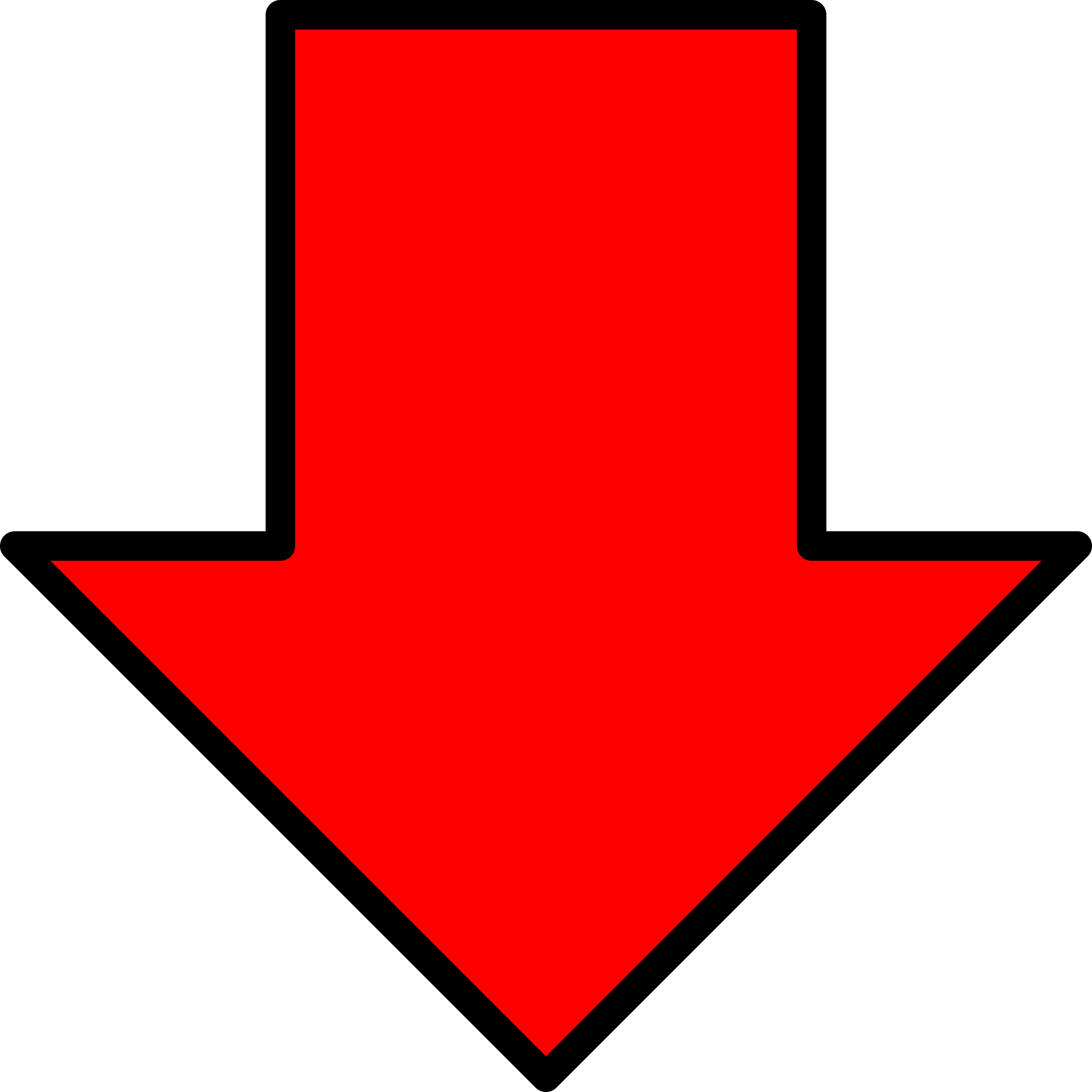 red down arrow
