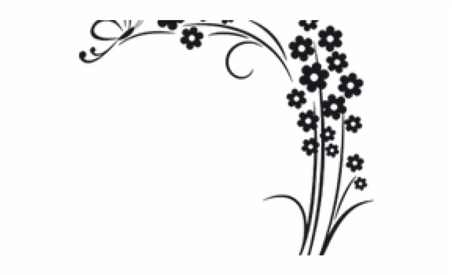 Flower Tattoo Png Transparent Images Flower Corner Border